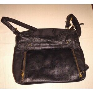 great american leather works Black Leather handbag